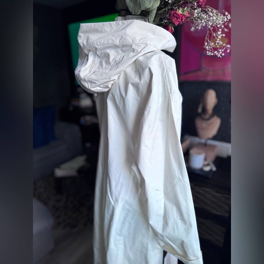 Zara white Rain Jacket